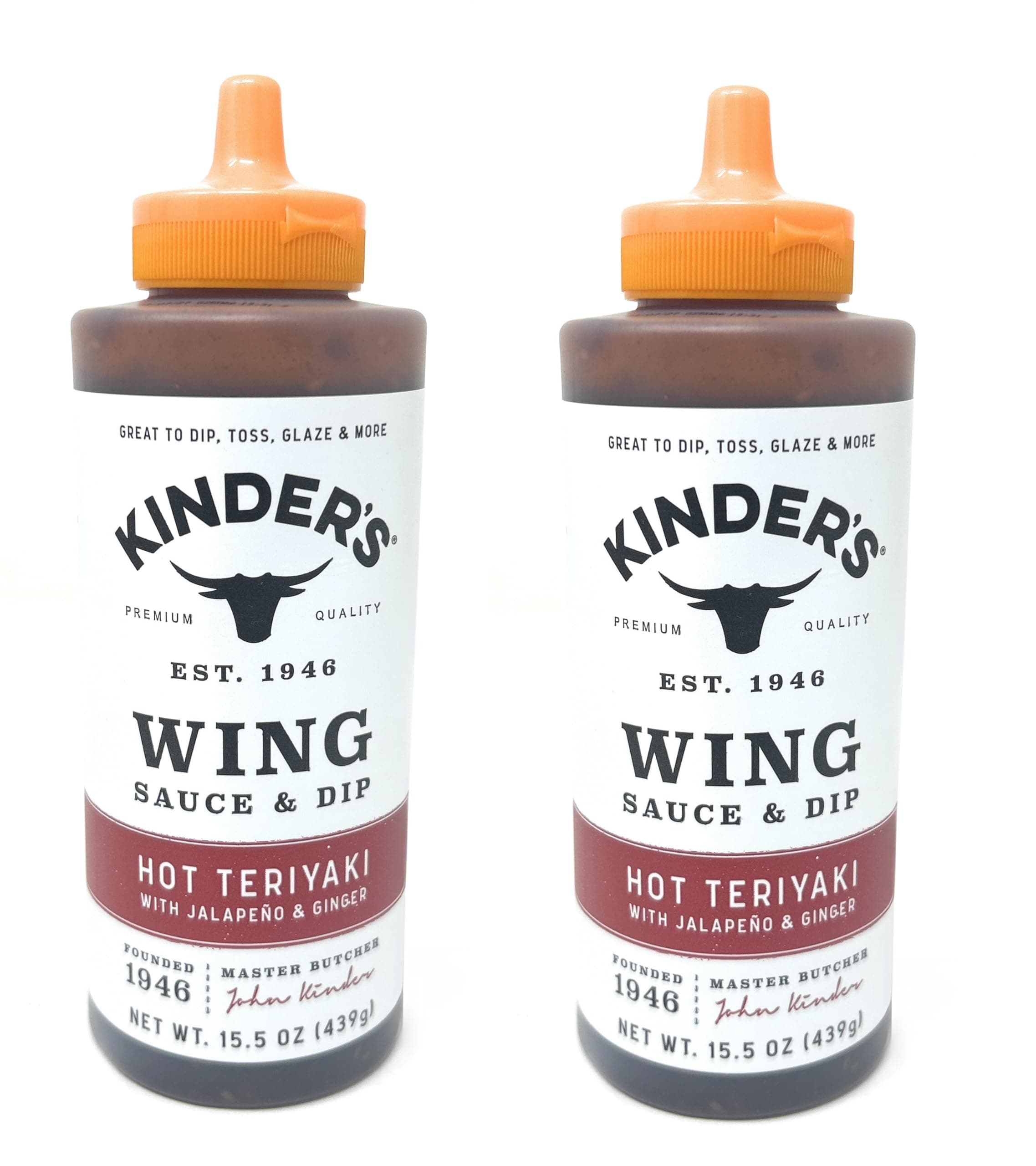 Kinder's Hot Teriyaki Wing Sauce & Dip, 15.5oz