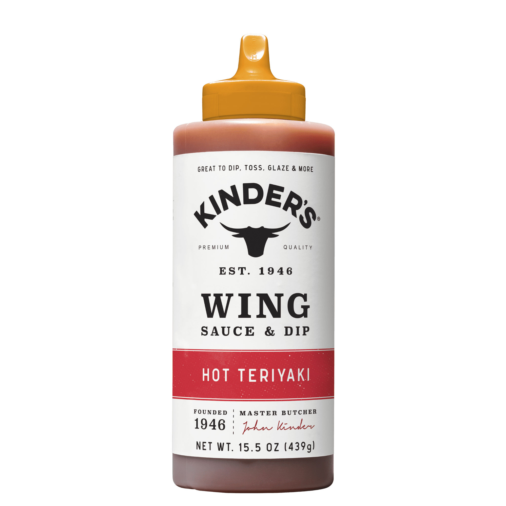 Kinder's Hot Teriyaki Wing Sauce & Dip, 15.5oz