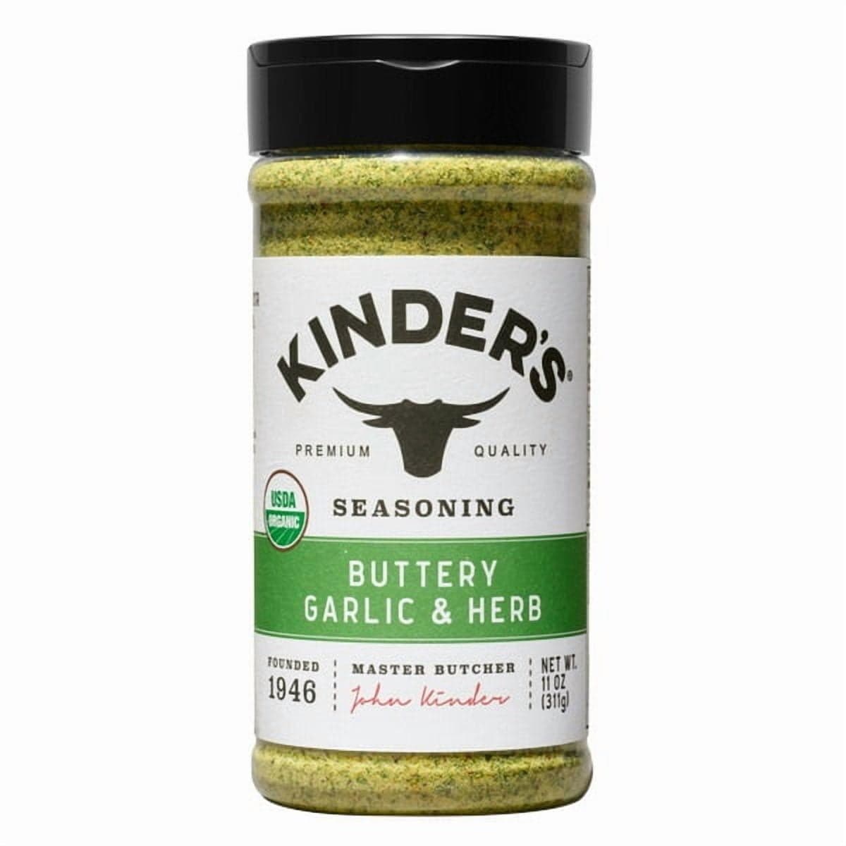 Kinder's Buttery Garlic and Herb Seasoning, USDA Organic, 11oz